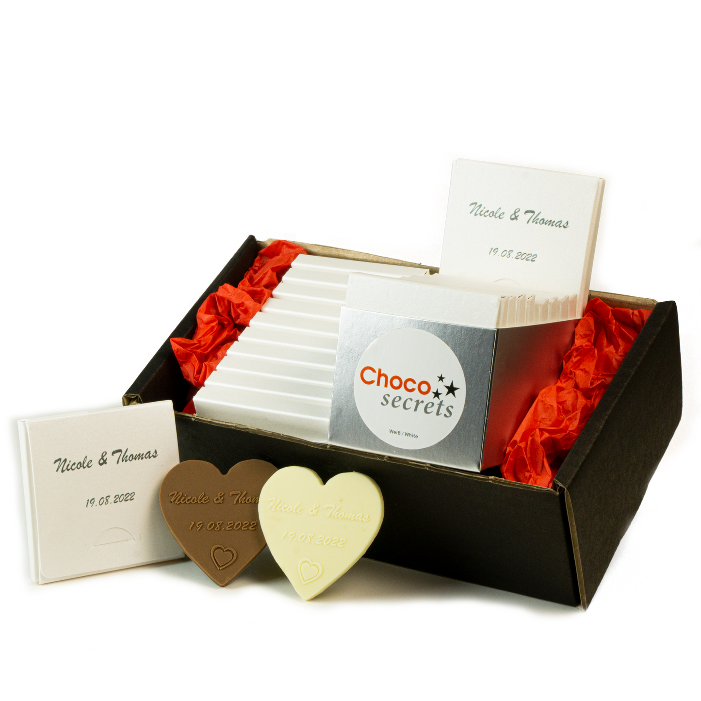 Personalized Chocolate Hearts