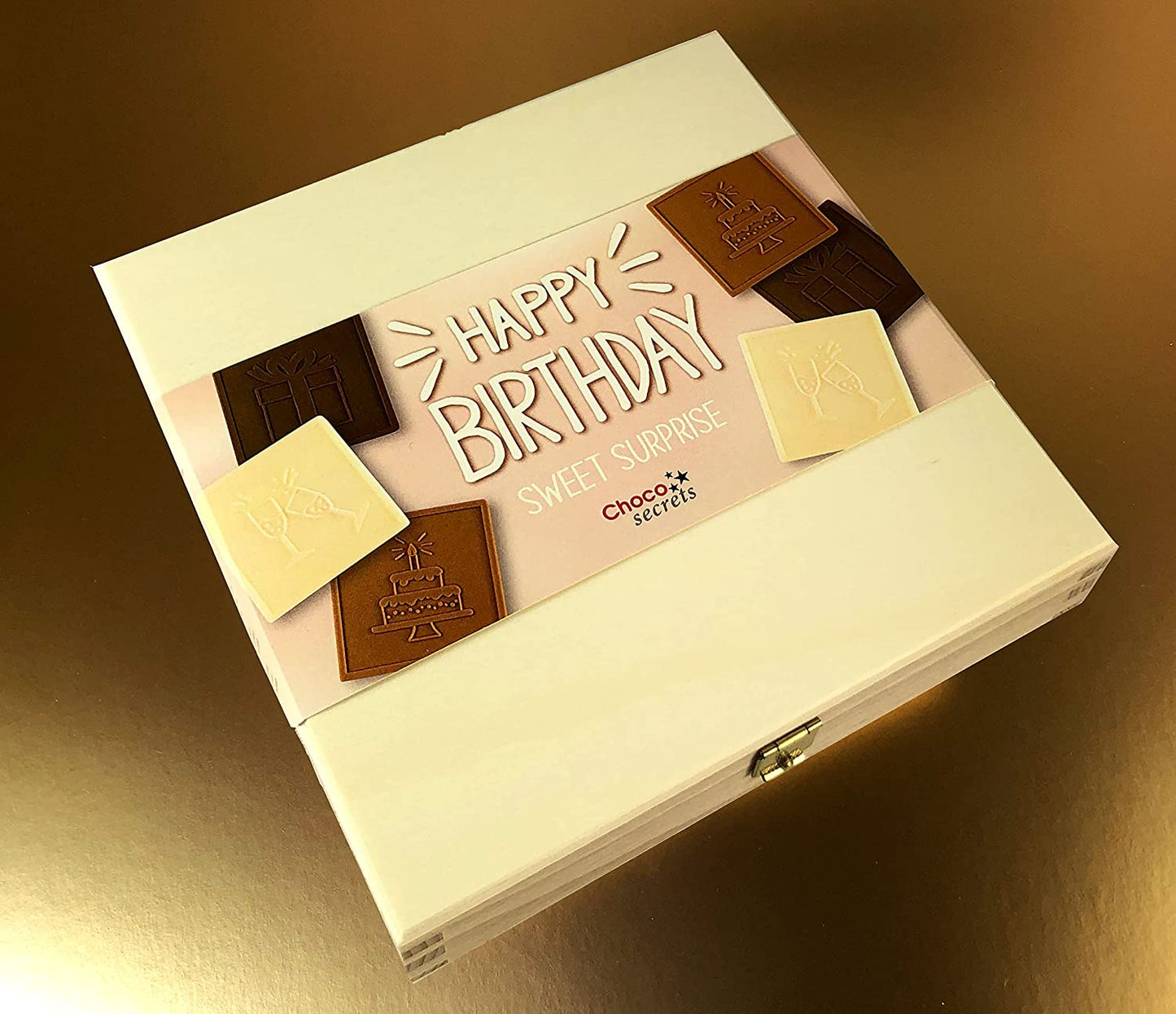 Caja de Cumpleaños de Chocolate "Happy Birthday - Sweet Surprise"