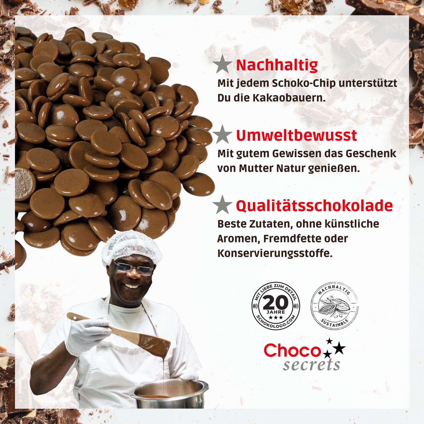 Choco-Drops, 4 x 600g (Milk, Dark, White, Ruby)