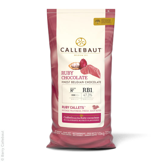 Callebaut Ruby RB2 - 32.8% Las mejores chispas de chocolate con rubí belga 10 kg