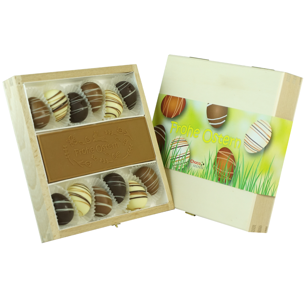 Caja de Huevos de Trufa Felices Pascuas