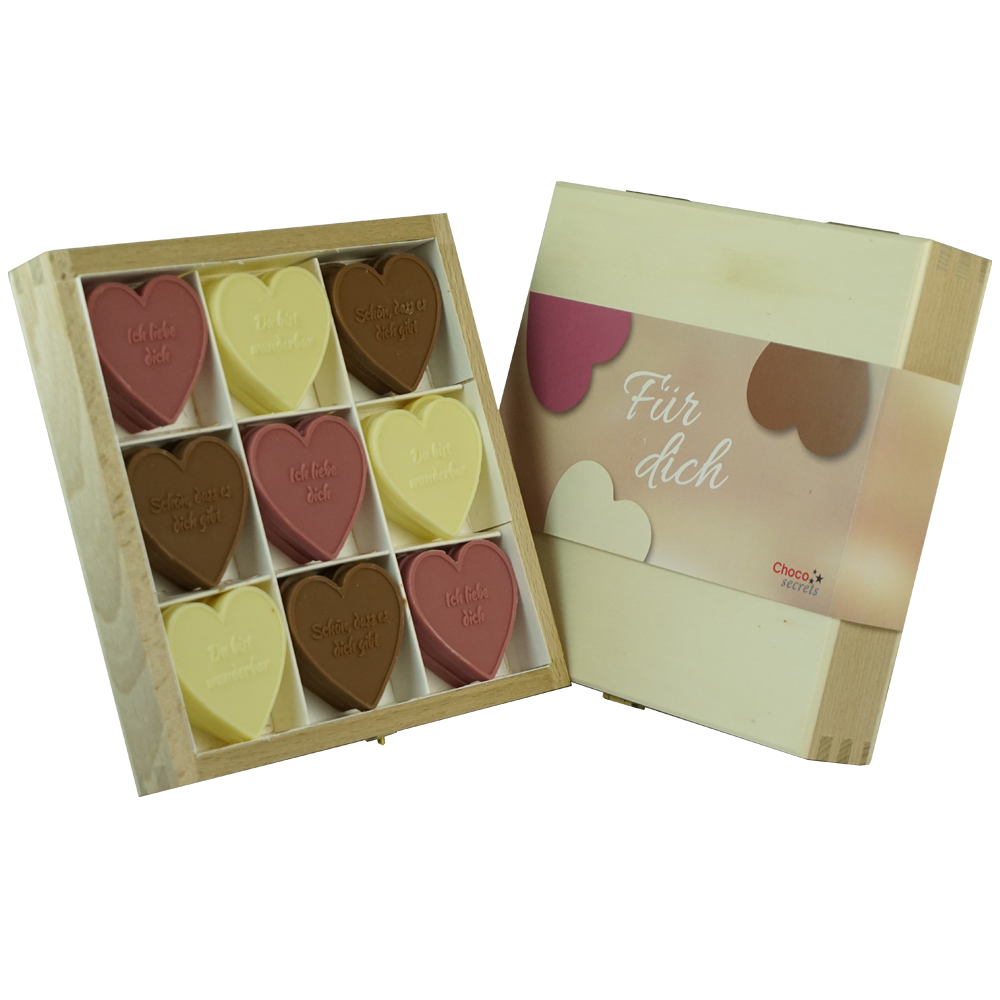 Caja corazón de chocolate - para ti -
