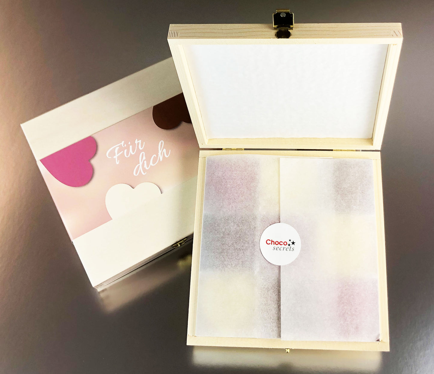 Caja corazón de chocolate - para ti -