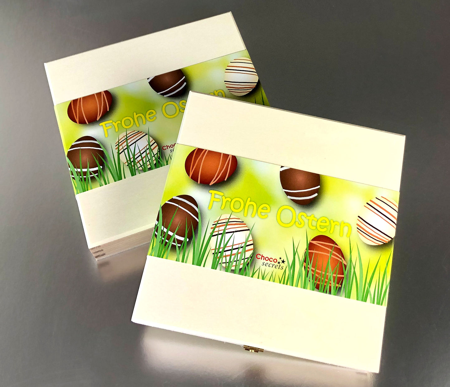 Caja de Huevos de Trufa Felices Pascuas