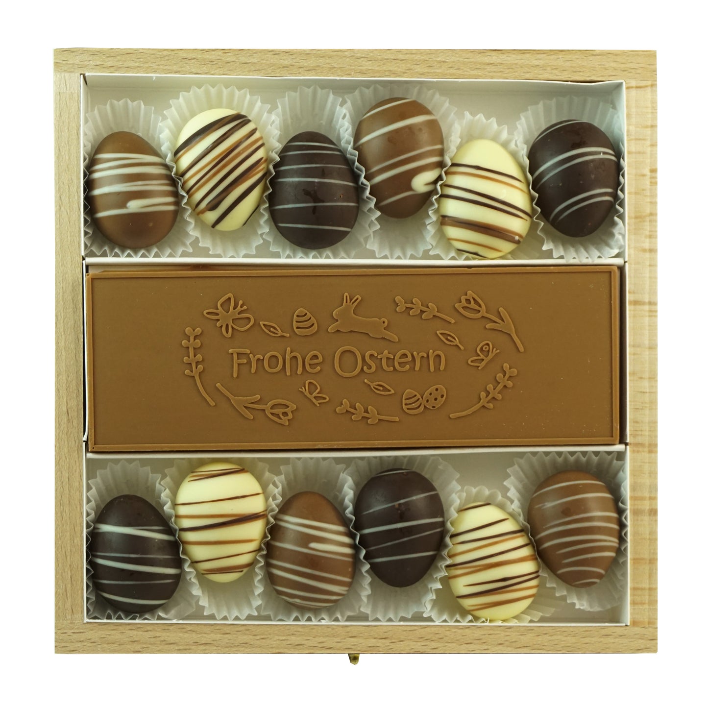 Caja de Huevos de Trufa Felices Pascuas