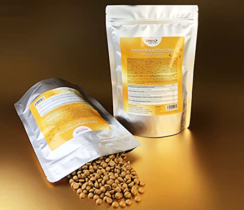 Callebaut Gold 30,4 % de las mejores chispas de chocolate con caramelo belga 1 kg, en una bolsa resellable