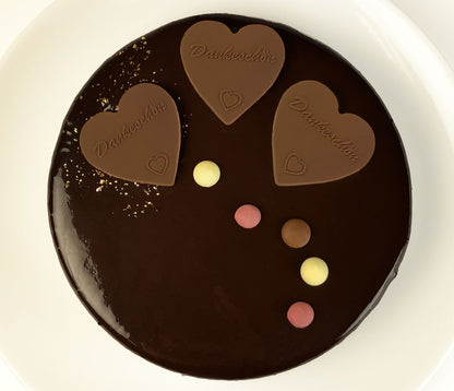 Dankeschön Schokoladenherzen – 12 St. aus Vollmilch-Schokolade – als Toppings für Kuchen, Brownies und Kekse, Teil des Süssigkeitsbuffets oder vernaschen