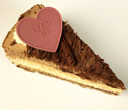 12 Schokoladenherzen 'Ich liebe Dich' – aus Ruby-Schokolade - Perfekt für Geburtstage, Valentinstag und Hochzeitstage