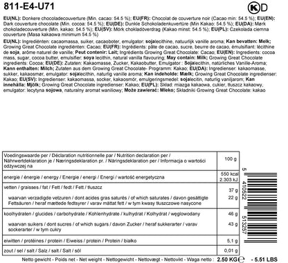Callebaut Select Fondente 54,5% Cioccolato 811 Callets 2,5 kg