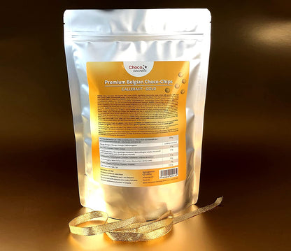 Callebaut Gold 30,4% Finest Belgian Caramel Chocolate Chips 1 kg, dans un sac refermable