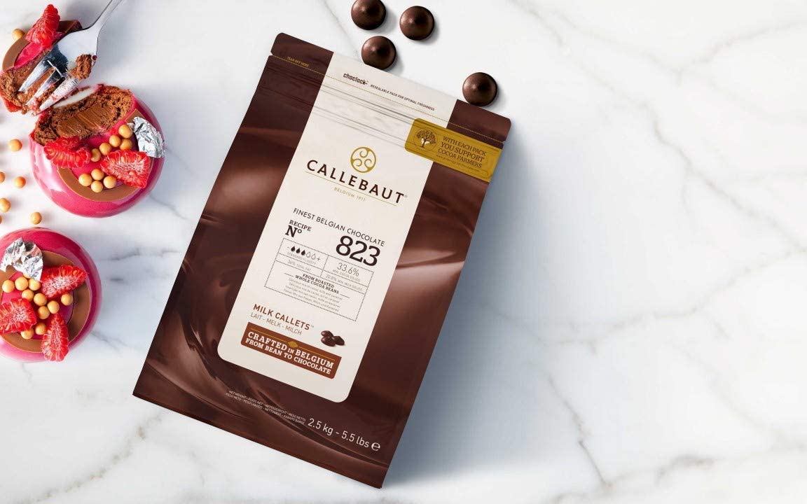 Callebaut Finest 33,6% Chocolate Belga - Leche 823 Callets 1 kg
